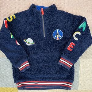 Mini Boden cozy jacket. Fleece outer, jersey lining. Very warm! Size 5-6